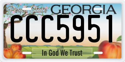 GA license plate CCC5951