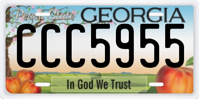 GA license plate CCC5955