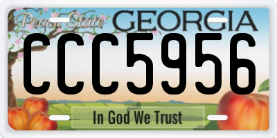 GA license plate CCC5956