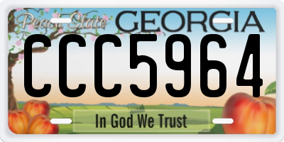 GA license plate CCC5964