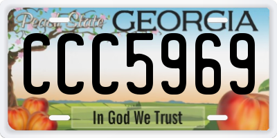 GA license plate CCC5969