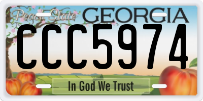 GA license plate CCC5974