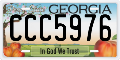 GA license plate CCC5976