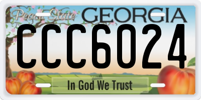 GA license plate CCC6024