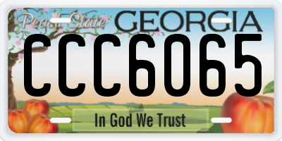 GA license plate CCC6065