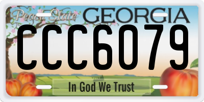 GA license plate CCC6079