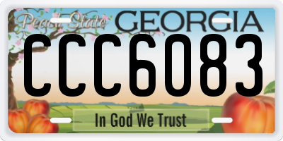 GA license plate CCC6083
