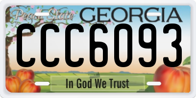 GA license plate CCC6093