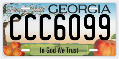 GA license plate CCC6099
