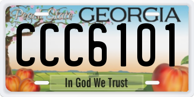 GA license plate CCC6101