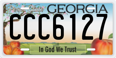 GA license plate CCC6127