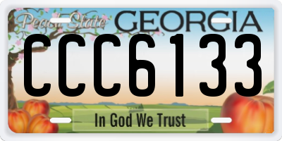 GA license plate CCC6133