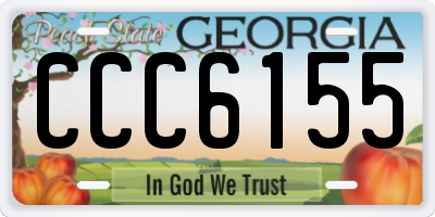 GA license plate CCC6155