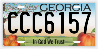 GA license plate CCC6157