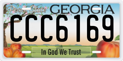 GA license plate CCC6169