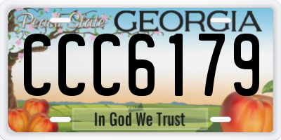 GA license plate CCC6179