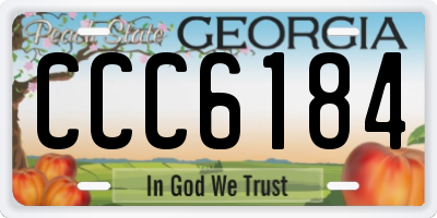 GA license plate CCC6184