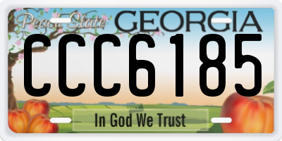 GA license plate CCC6185