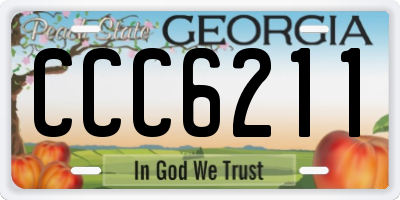 GA license plate CCC6211