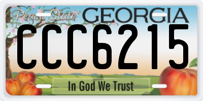GA license plate CCC6215