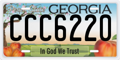 GA license plate CCC6220