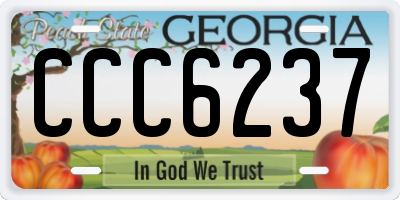 GA license plate CCC6237