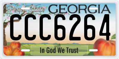GA license plate CCC6264
