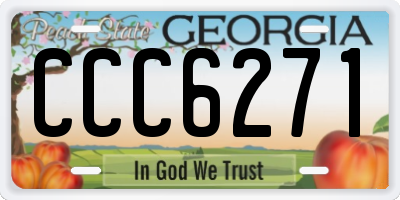 GA license plate CCC6271