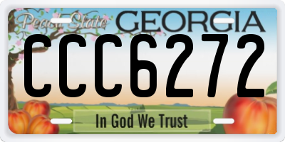 GA license plate CCC6272