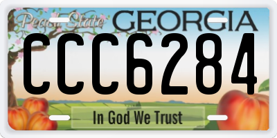 GA license plate CCC6284