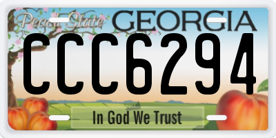 GA license plate CCC6294