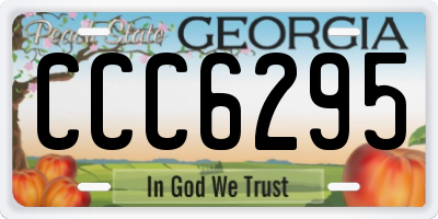 GA license plate CCC6295