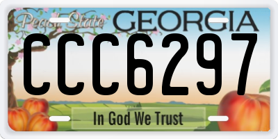 GA license plate CCC6297