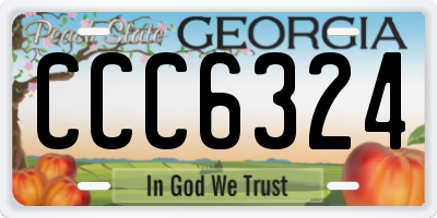GA license plate CCC6324