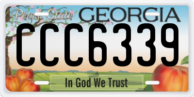 GA license plate CCC6339