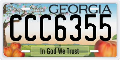 GA license plate CCC6355