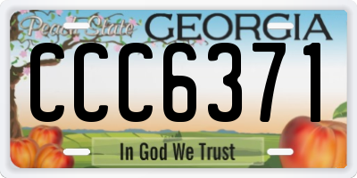 GA license plate CCC6371