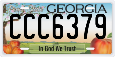 GA license plate CCC6379