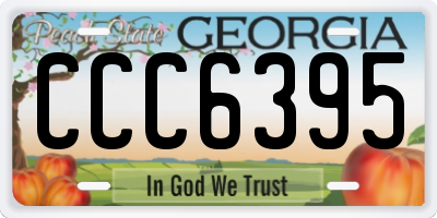 GA license plate CCC6395