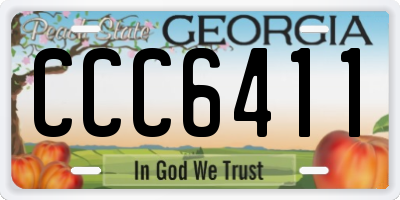 GA license plate CCC6411