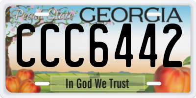 GA license plate CCC6442