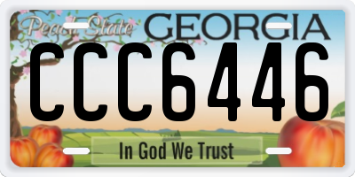 GA license plate CCC6446