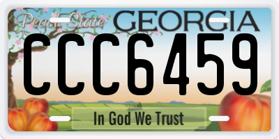 GA license plate CCC6459
