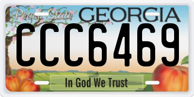 GA license plate CCC6469