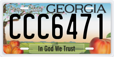 GA license plate CCC6471