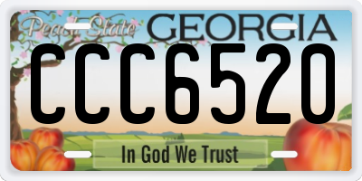GA license plate CCC6520