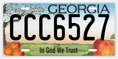 GA license plate CCC6527