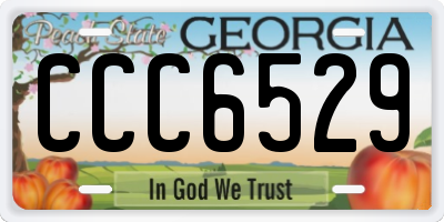 GA license plate CCC6529