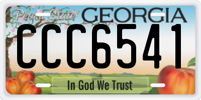 GA license plate CCC6541