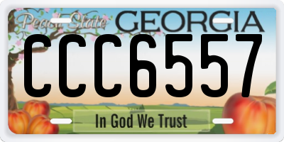 GA license plate CCC6557